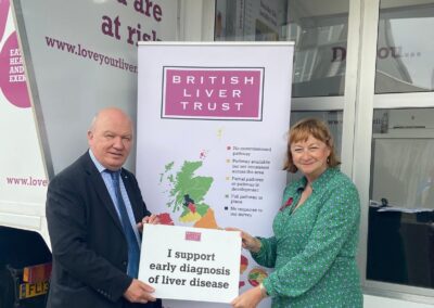 Love Your Liver roadshow visits the Holyrood Parliament in Scotland